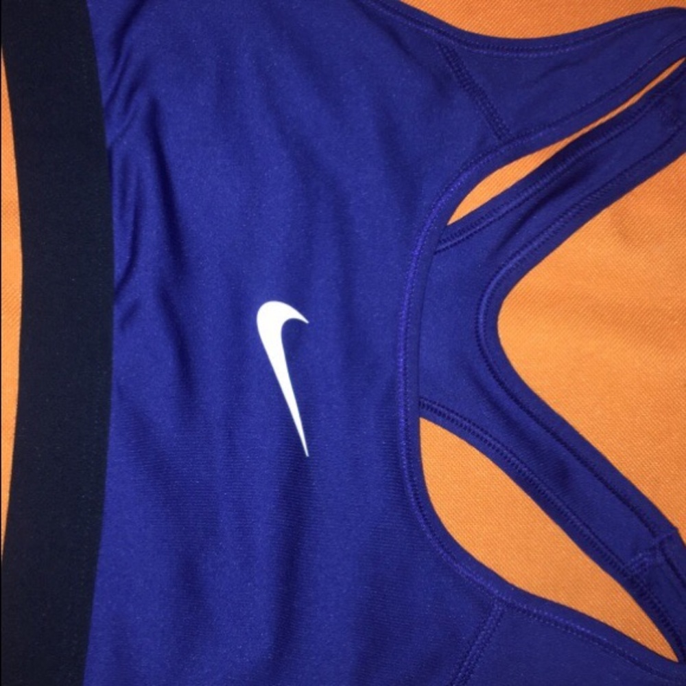 Blue nike sports bra